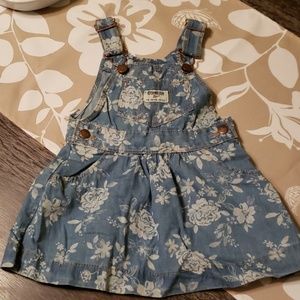 Toddler girl overall flower dress